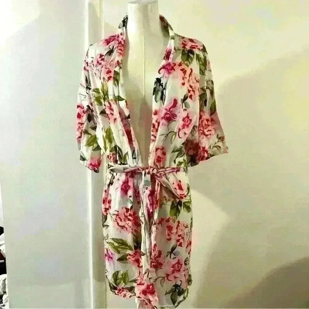 Show Me Your Mumu Rose Floral Robe One Size Garden of Blooms